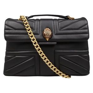 Kurt Geiger Black Kensington Union Jack Flap Bag | NWOT